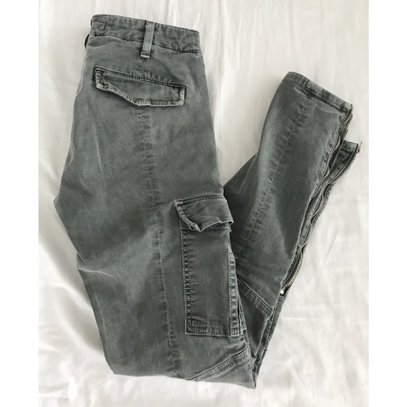 J Brand Olive Twill Cargo Pants 23 - Picture 5 of 6